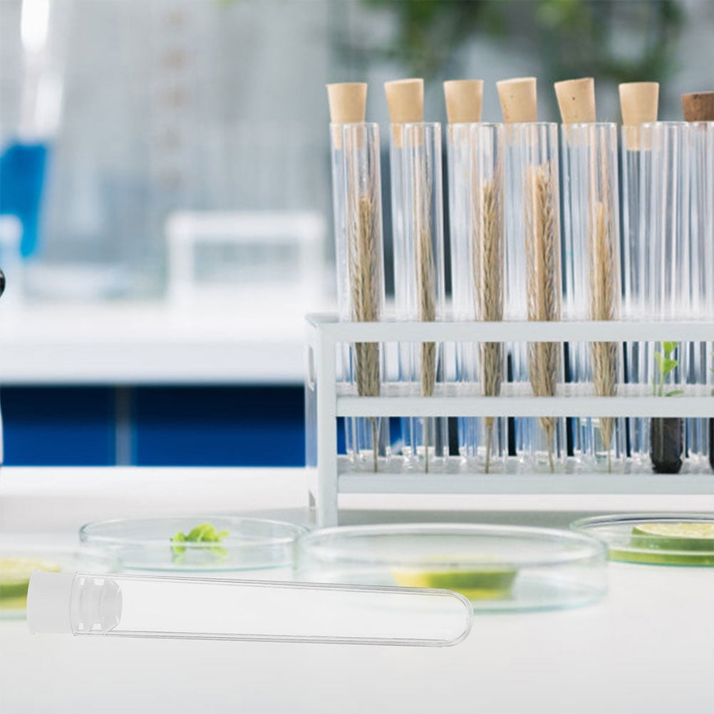 Operitacx 4 Tubes à Essai En Verre 60ml Avec Bouchon Liège - Idéal Laboratoire Et Décoration