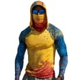thumbnail image 6 of Men's UPF 50+ Sun Protection Hoodie Lightweight Quick Dry Fishing Shirt with Face Mask for Outdoor Hiking, 4XL, 6 of 6
