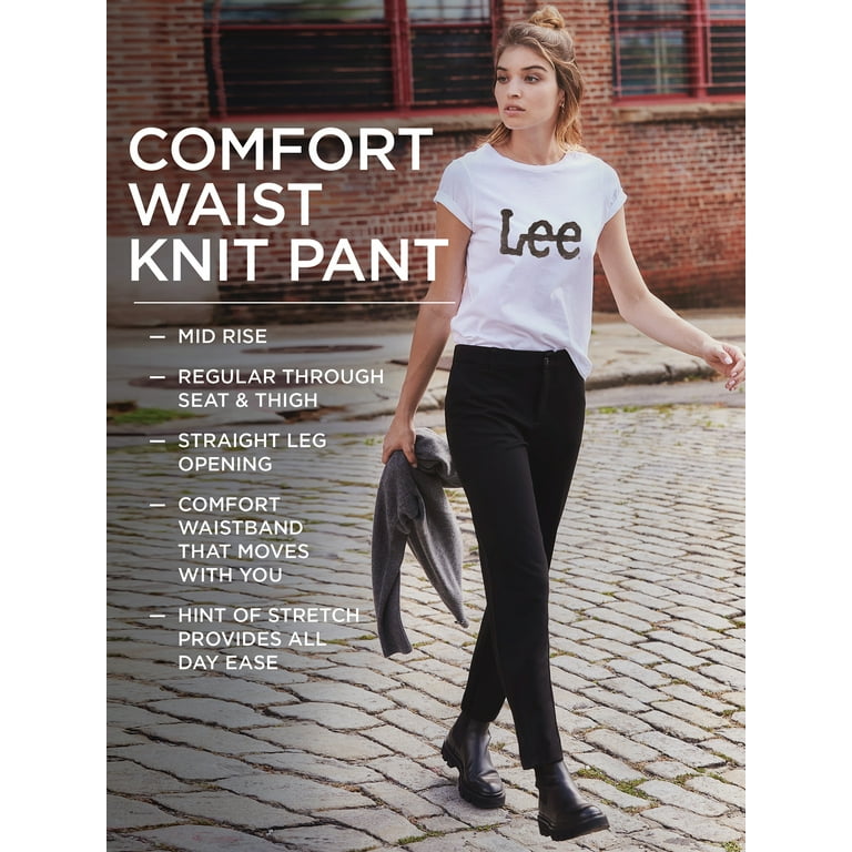 Lee Women's Comfort Waist Knit Straight Leg Pant 