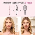 thumbnail image 6 of L'ANGE HAIR Le Duo Flex 360° Airflow Titanium Styler | Curling Iron with Adjustable Settings Creates Waves | Air Flow Styler Enhances Volume Locks | Dual Voltage Tool for All Hair Types (Blush), 6 of 11