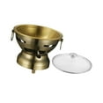 thumbnail image 2 of Olla caliente pequeña china de acero inoxidable, plato para frotar, olla caliente Shabu, olla caliente tradicional china para acampar y el hogar , Bronce, 2 of 8