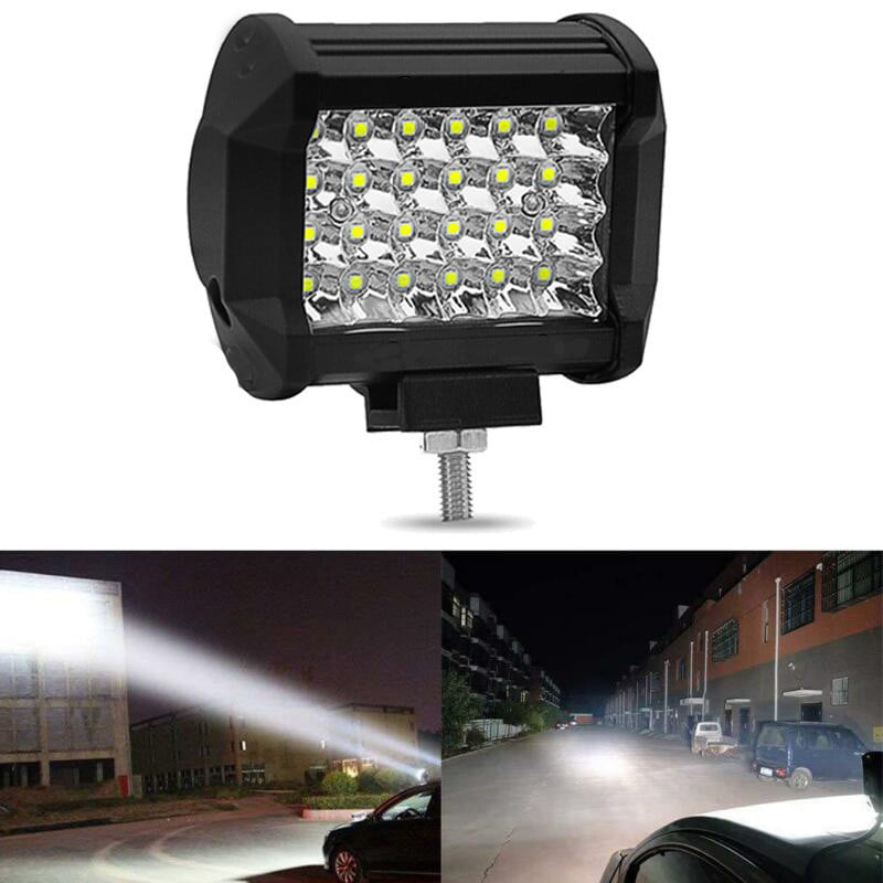 72W 4" LED Combo Work Light Bar Spotlight Off-road Driving Fog Lamp F Truck Boat 
