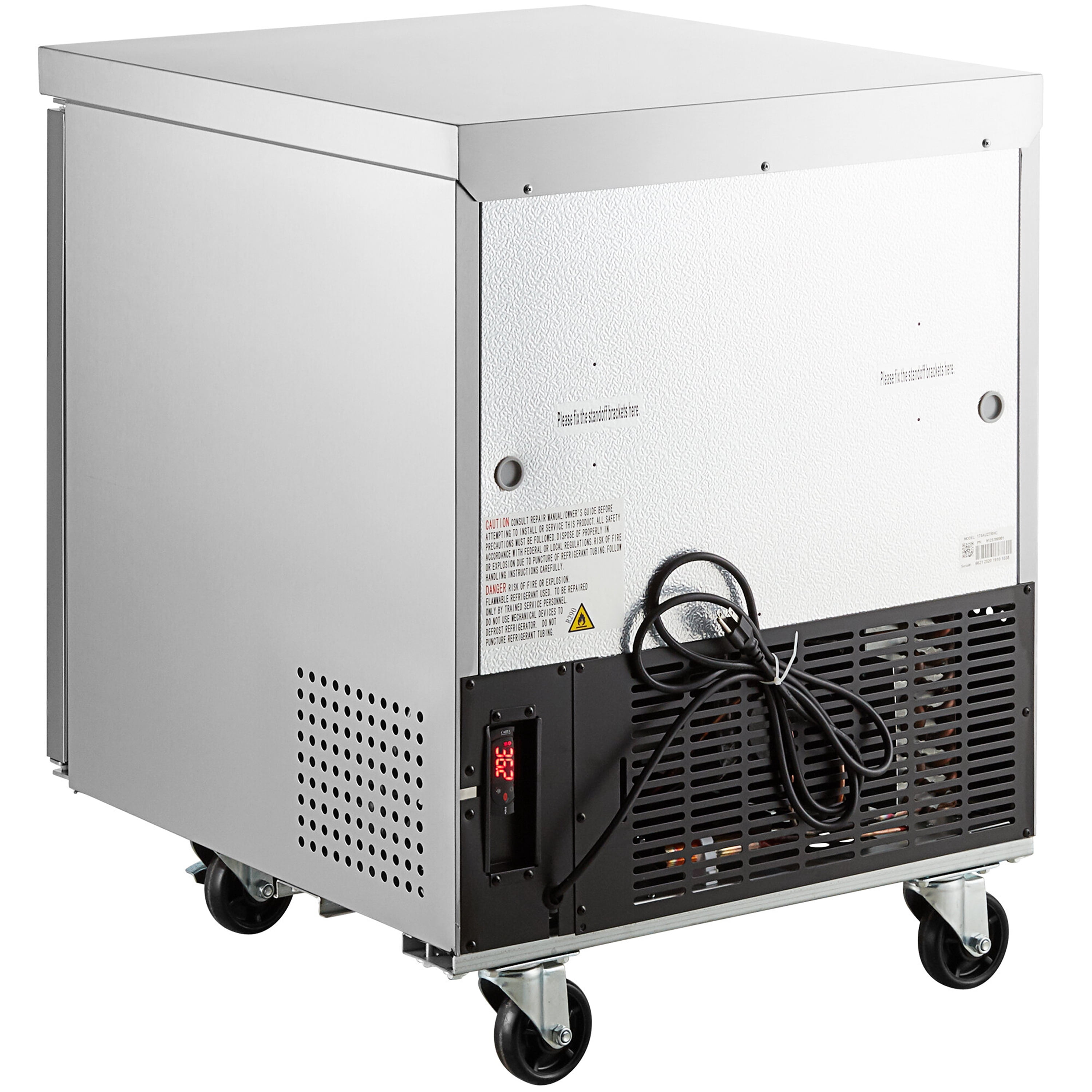 29 in. Worktop/Undercounter Freezer 7 Cu.Ft. Commercial Freezer in Stainless Steel, NSF Certified