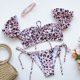 thumbnail image 3 of Gibobby Conjunto de Bañador Sexy Traje de baño de color sólido con relleno Bikini Conjunto de traje de baño para mujer Ropa de playa Trajes de baño de do(Rosa,G), 3 of 5