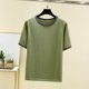 thumbnail image 1 of Fiudx Ofertas Flash Artículos En Oferta Camiseta de Manga Corta con Cuello Redondo y Retazos para Mujer Top/Camisa de Cuello Redondo de Manga Corta, 1 of 3