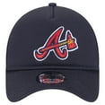 thumbnail image 2 of Men's New Era Navy Atlanta Braves 9FORTY A-Frame Trucker Adjustable Hat, 2 of 5