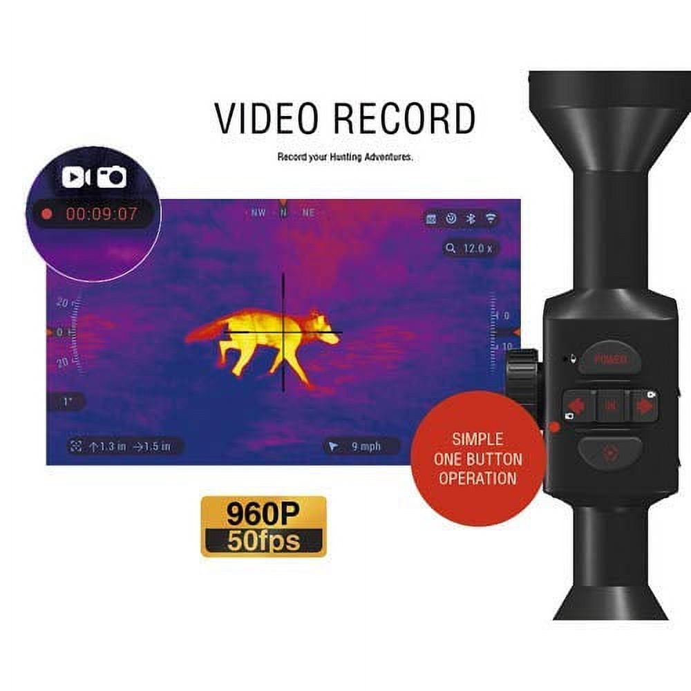 ATN ThOR 4 640x480, 4-40x, Thermal Rifle Scope with Ultra Sensitive Next Gen Sensor, WiFi, Image Stabilization, Range Finder, Ballistic Calculator and IOS and Android Apps