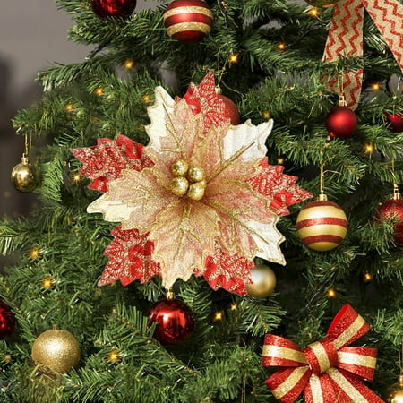 

Large Red And Gold Christmas Flower Decoration DIY Christmas Decorations