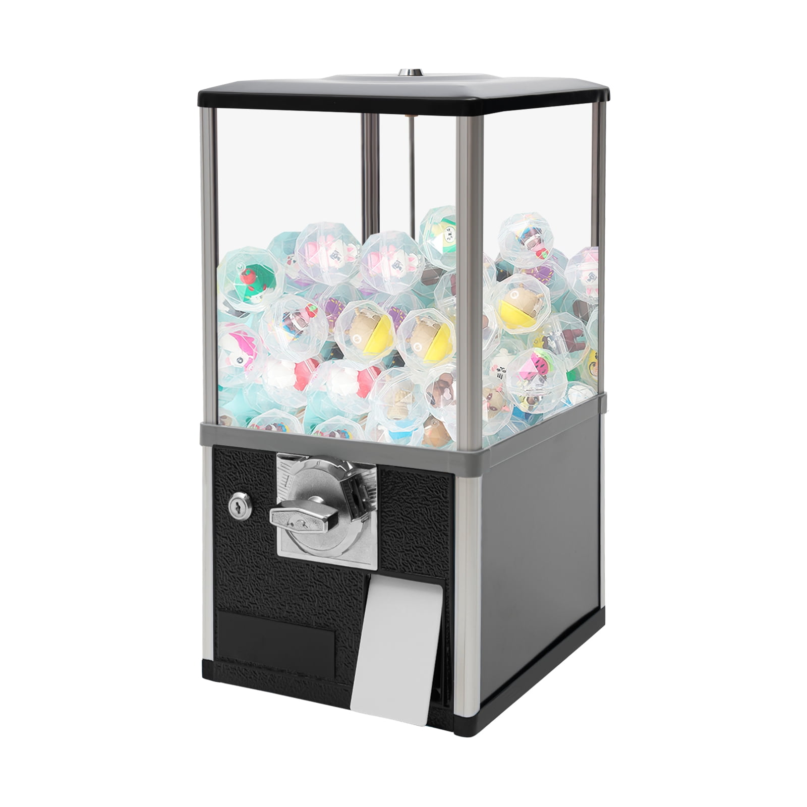 29*26*53cm Black 25-cent Vending Machines Commercial Vending Machine for Small Capsule Toys Twister Balls