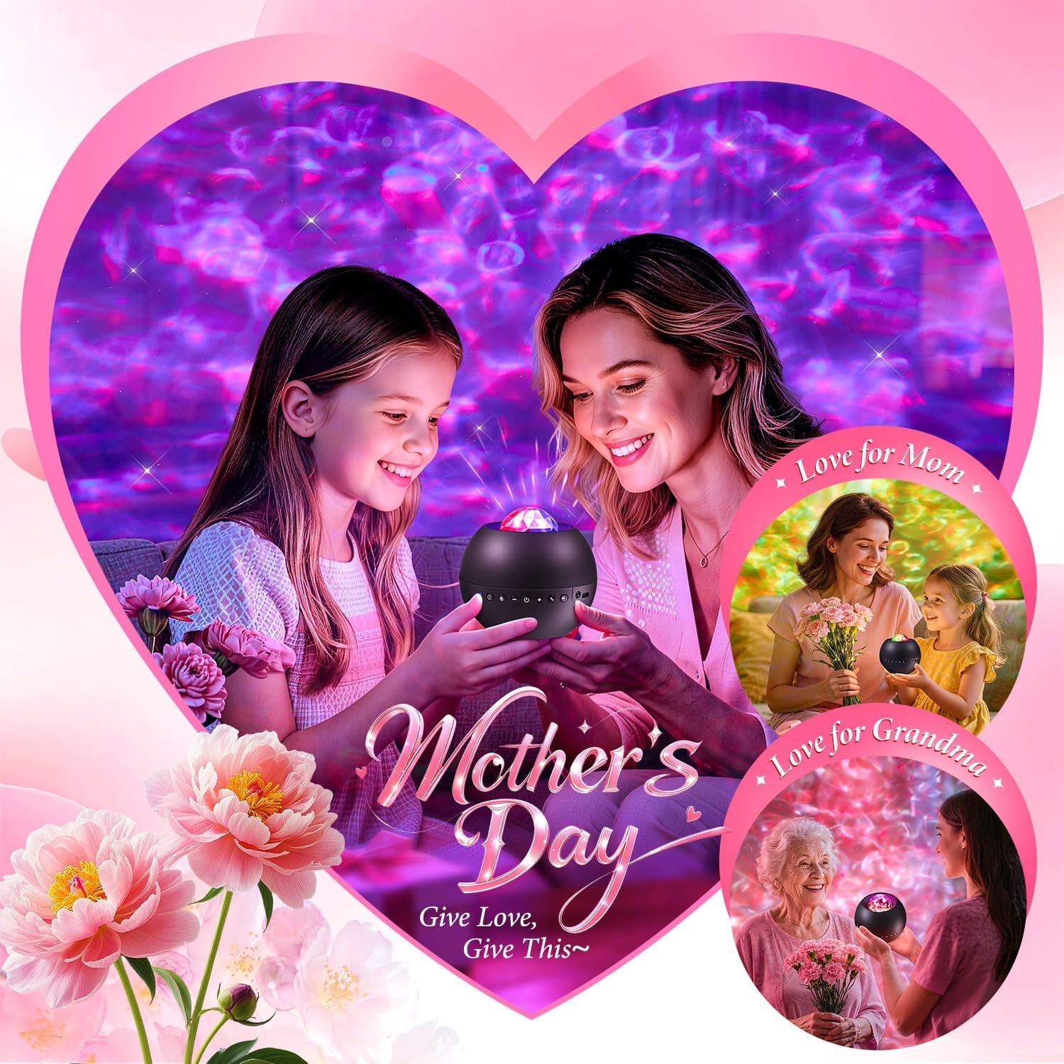Galaxy Projector for Bedroom Mothers Day Gifts Birthday Gifts for Teen Boy Gifts, LED Galaxy Light Projector, 15White Noise HiFi Bluetooth Speaker,Remote&Timer Ceiling Projector Lights Trendy Stuff