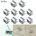 thumbnail image 4 of Lefu 10pcs Glass Shelf Support Clamp Brackets Clip Chrome Shelves 8-10mm Clip Tool, 4 of 9