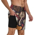 thumbnail image 3 of Daiia Forest Wild Mushroom Mens Swim Trunks Swim Shorts Quick Dry Swim Shorts with Mesh Lining Pockets-XX-Large, 3 of 9