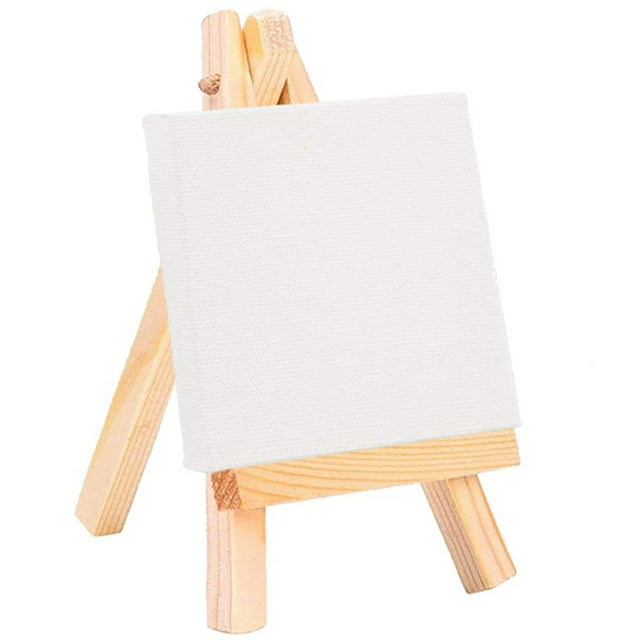Bangcool Mini Easel Set Multi-purpose Portable Painting Easel Wood Easel with Canvas