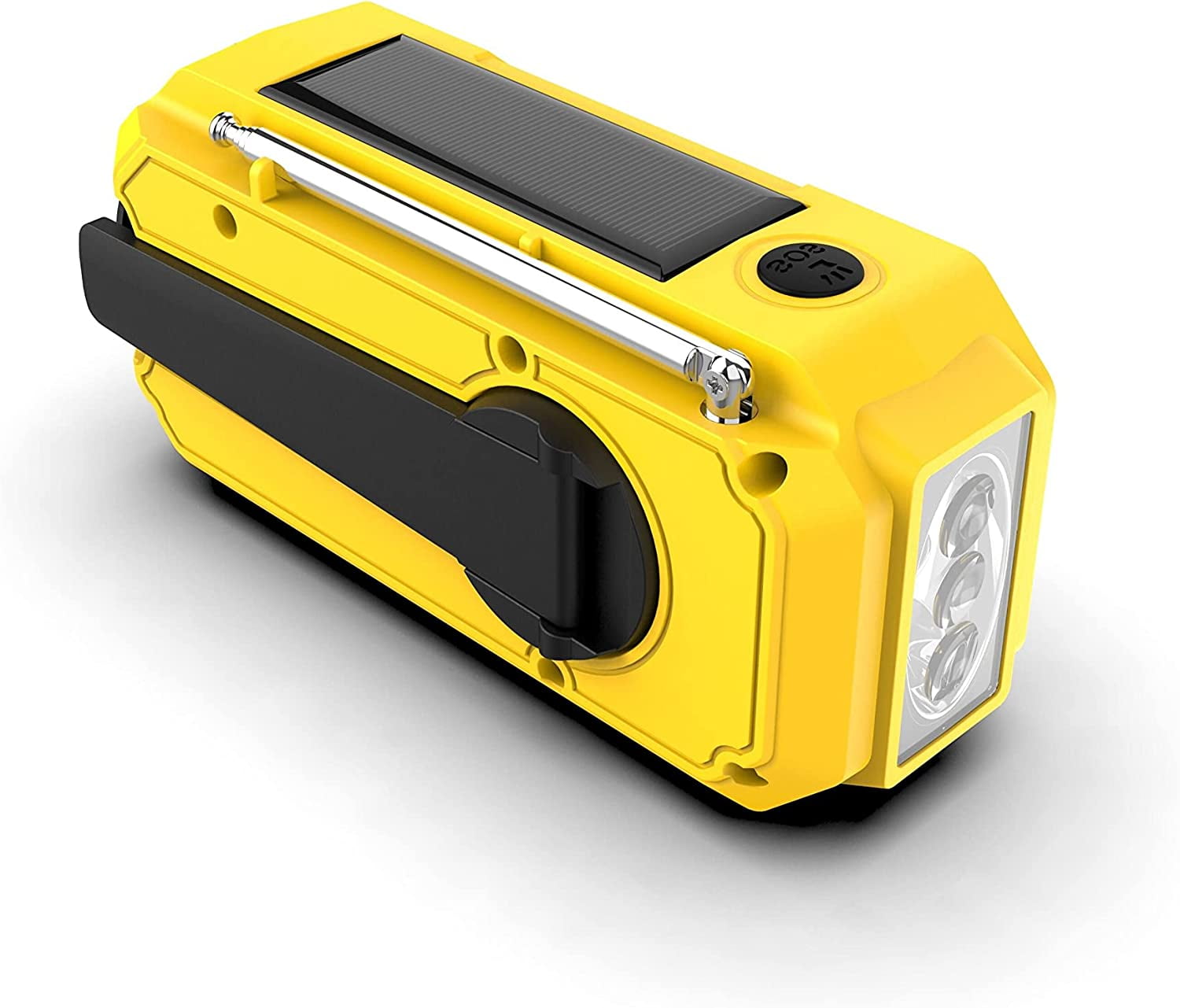 Kaito V5 AM/FM/NOAA Battery LED Flashlight Portable Weather Radio, Yellow