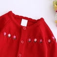 thumbnail image 4 of KEXE Girls Sweaters Girls Cardigan Sweater Girls' Cardigans Sweater School Uniforms Cotton Long Sleeve Lightweight Outerwear Red 3-4 Years, 4 of 6