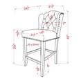 thumbnail image 3 of 24/7 Shop At Home Marsh Fabric Counter Stools, Set of 2, Gray, 3 of 6