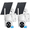 White-2P, variant on GMOX Solar Security Camera Wireless Outdoor, 2K 360 ° WiFi PTZ, Home Surveillance System, White, 2 Pack