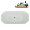 thumbnail image 6 of 67" Streamline N4780CH Soaking Freestanding Tub and Tray With Internal Drain in Polished Chrome, 6 of 6