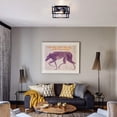 thumbnail image 2 of YANSUN 2-light Flush Mount Ceiling Light Fixture with Black Shade,Cage Ceiling Light,Staggered-Lines Design For Bedroom Livingroom, 2 of 6
