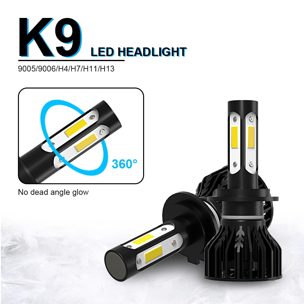 NSDXCT For 2013 2014 2015 2016 Chevy Traverse LED Headlight Bulbs H7 High Beam+H11 Low Beam 4pcs