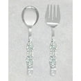 thumbnail image 4 of Yo Treasure Tiramisu Moon's Aura Stainless Steel Ivory Crystal Salad Server Set, Pack of 2, 4 of 4