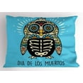 thumbnail image 2 of Ambesonne Sugar Skull Pillow Sham, Dead Folk Penguin, 26" X 20", Multicolor, 2 of 2
