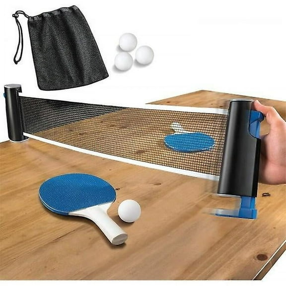 Table tennis set with adjustable net Fits all tables