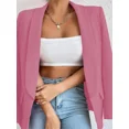 thumbnail image 1 of Women's Office Lightweight Loose Fit Solid Color Blazer Notch Collar Long Sleeve, 1 of 10