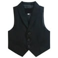 thumbnail image 6 of Utlike Boys Top Children'S Suit Vest Formal Dress Gentleman'S Vest Elegant Tuxedo Vest Flower Boys Vest Black School Tee Activewear , 3 Years-4 Years, 6 of 6