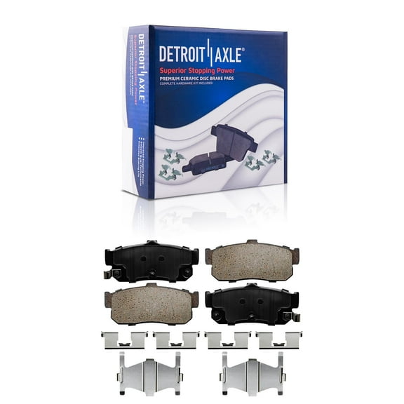 Detroit Axle - Rear Brake Pads w/Hardware for Nissan Altima Maxima Sentra INFINITI G20 I30