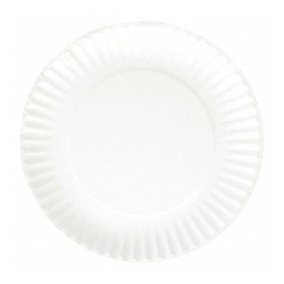 Manufacturer Varies Paper, Plate, Round, 6", White, PK1000 E30200
