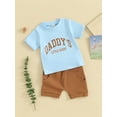 thumbnail image 3 of Hirigin Toddler Baby Boy Summer Clothes Daddy's Little Buddy Short Sleeve T-Shirt and Shorts 612 18 Months 2T 3T Casual Outfit Set, 3 of 8