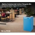 thumbnail image 6 of Alpine Commercial Indoor Recycle Bin with Lid - 29 Gallon Blue Recycle Bin Recycle Trash Can Office Recycling Bins, Metal Recycling Container with Stickers & 3 Optional Lids Sold Separately, 6 of 9