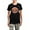 With Gray Camo Pant, variant on - Retro 80S Weekend Forever - Women's Short Sleeve Print T-Shirt and Pants Dark Cotton Pajama Set