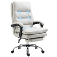 thumbnail image 1 of Vinsetto Microfibre Vibration Massage Office Chair, Cream White, 1 of 10