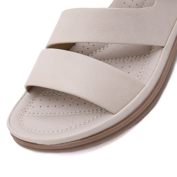 Jienlioq Women'S Sandals Clearance Summer Sandals for Women Flat Slip On  Sandals Roman Shoes Open toe Casual Sandals Rollback 