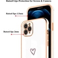 thumbnail image 5 of Compatible with iPhone 11 pro Case,Full Camera Lens Protection Raised Reinforced Corners TPU Love Heart Plating Bumper Case Cute Slim Shockproof Case Cover, iPhone 11 Pro Case Milky White, 5 of 7