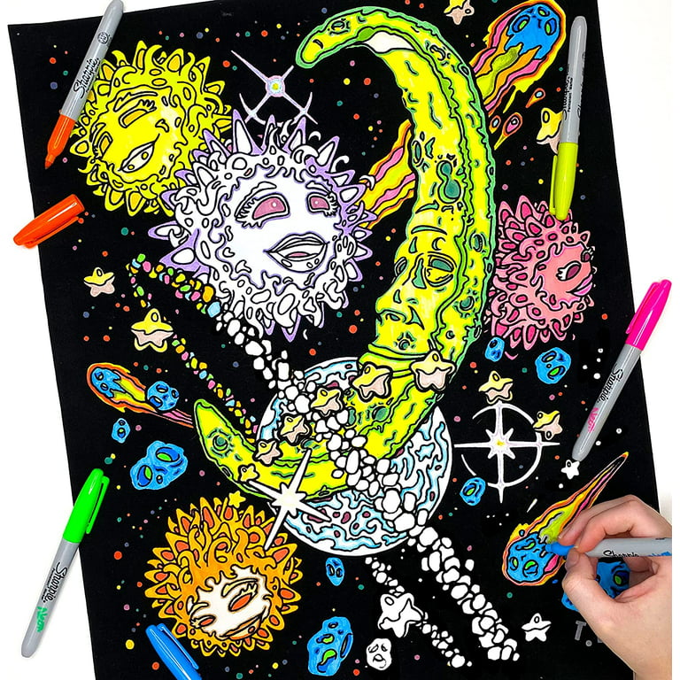 Cosmos - Large 16x20 Inch Fuzzy Velvet Coloring Poster
