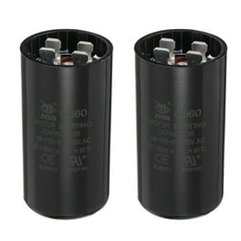 C：Fragran Uxcell 100uF 250VAC CD60 Run Capacitor 2 Wires 50/60Hz Motor