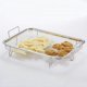 thumbnail image 2 of Oven Stainless Steel Grill Basket Grill Rack Grill Tray Cooking Basket for Low Fat Hot Air Baking in the Oven, 2 of 5