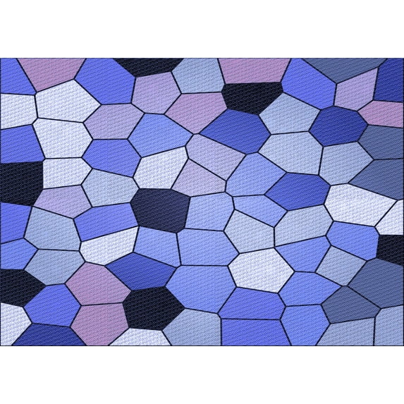 Ahgly Company Machine Washable Indoor Rectangle Transitional Jeans Blue Area Rugs, 8' x 10'