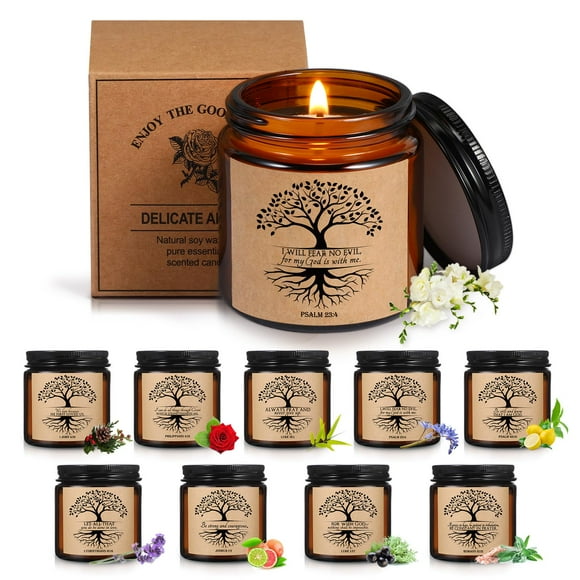 Candle Lewtemi, 10 tarros con aroma cristiano, 99 ml cada uno