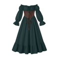 thumbnail image 3 of IWRICH Renaissance Outfits for Women off the Shoulder Corset Dress Halloween Medieval Sets, 3 of 4