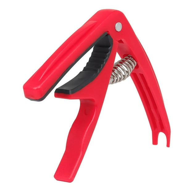 Accesorios universales para cejilla de guitarra, llave de sujeción de cambio rápido para guitarra acústica clásica. rojo