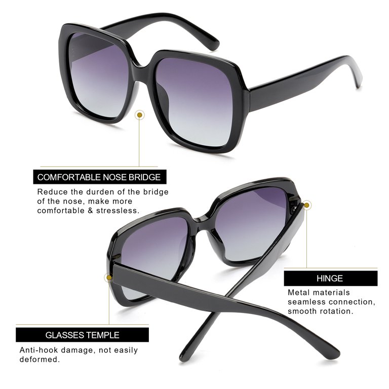 LVIOE Oversized Square Suglasses for Women Polarized  display picture 1