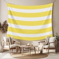 thumbnail image 2 of Yellow Striped Tapestry for Bedroom Wall Hanging Tapestry, Modern Simple Monochrome Geometric White Ceiling Backdrop Tapestries Poster Blanket Wall Decor for Teens Room Living Room Dorm 39" x 59", 2 of 8