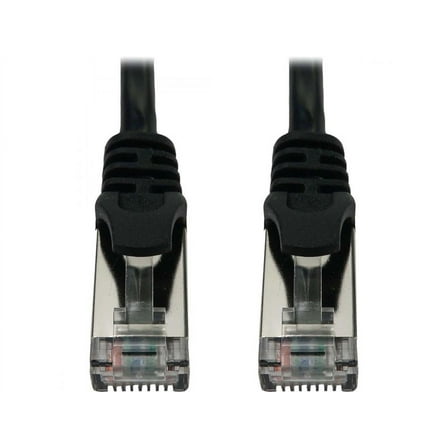 Eaton Tripp Lite Series Cat6a 10G Snagless Shielded Slim STP Ethernet Cable RJ45 M/M PoE Black 7 ft. 2.1 m