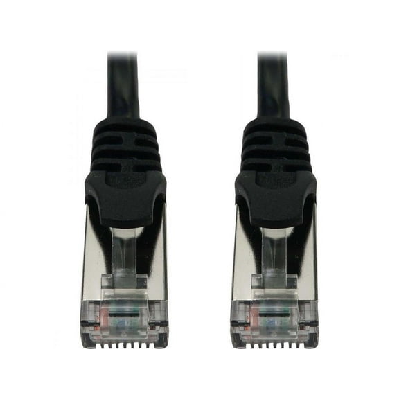 Eaton Tripp Lite Series Cat6a 10G Snagless Shielded Slim STP Ethernet Cable RJ45 M/M PoE Black 7 ft. 2.1 m