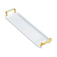 thumbnail image 5 of TISHITA Serving Tray with Handle Storage Organizer Coffee Table Tea Tray Vanity Tray white small, 5 of 8