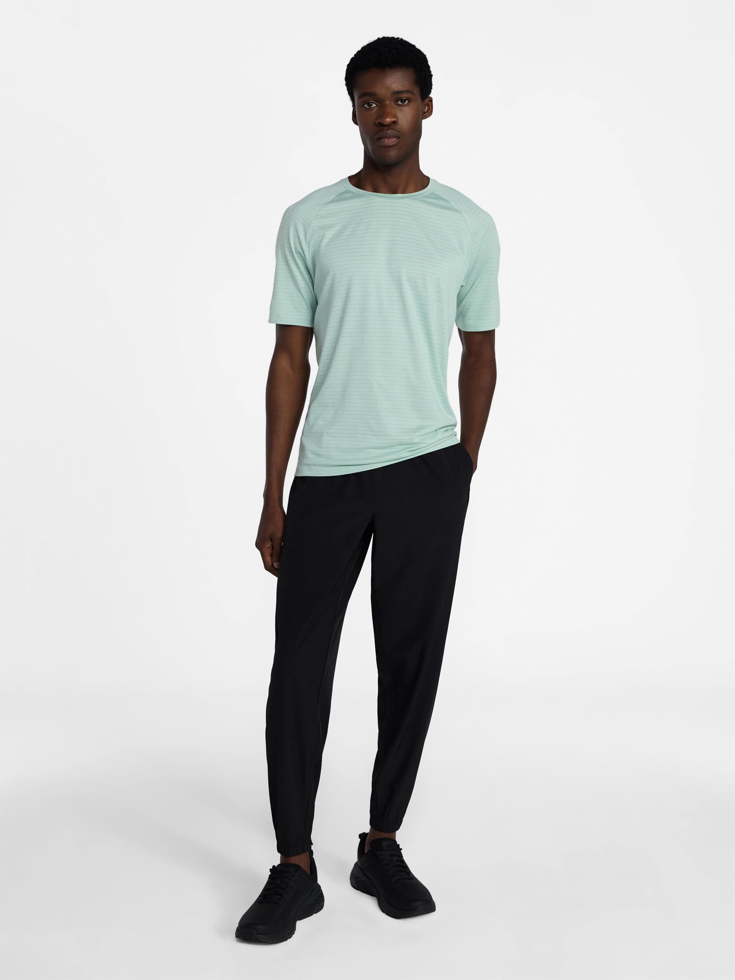 Athletic Works Men's and Big Men's Stripe Jersey Tee with Short Sleeves, Sizes XS-4XLT